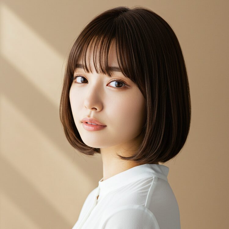 ストレートボブの女性